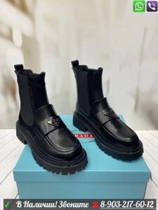 Зимние ботинки Prada черные