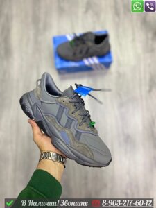 Зимние Кроссовки Adidas Ozweego серый с мехом