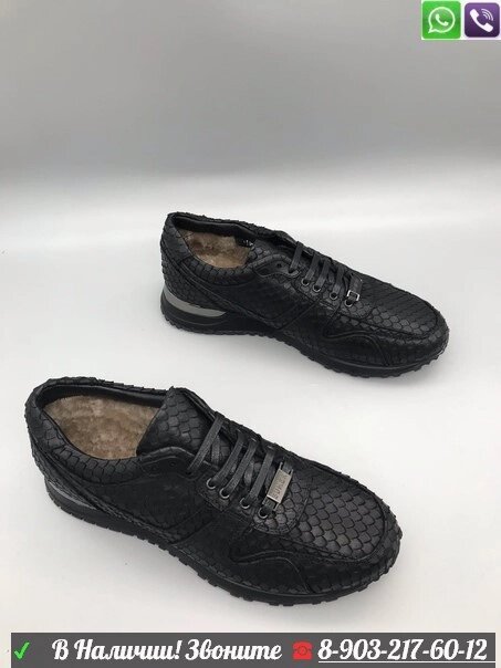 Зимние кроссовки Bumer черные от компании Интернет Магазин брендовых сумок и обуви - фото 1