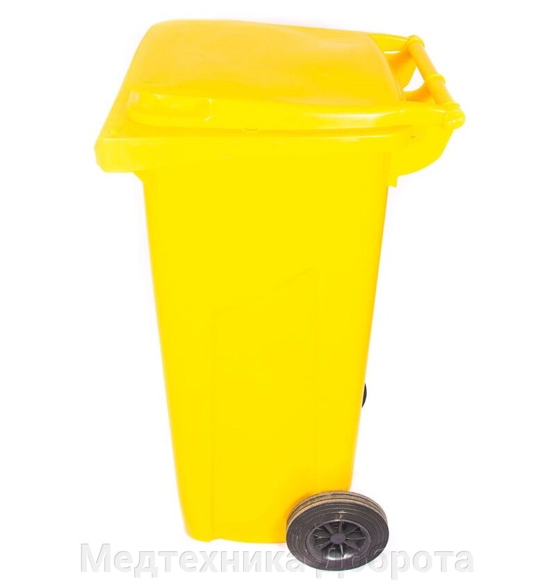 Бак для сбора медицинских отходов кл."Б", 120 л. (желтый, на 2-х колёсах) от компании Медтехника Доброта - фото 1