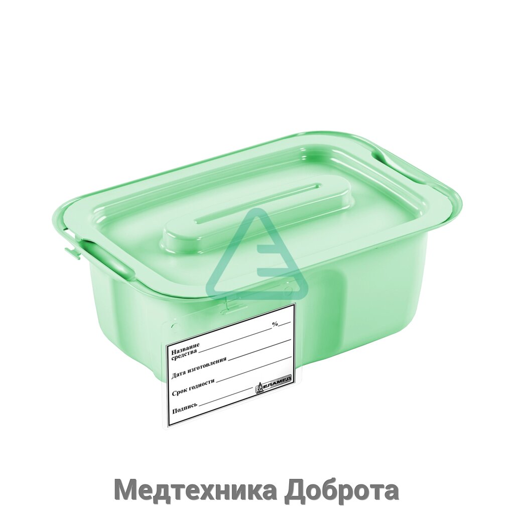 Емкость-контейнер для дезинфекции ЕДПО-1, бирюзовый от компании Медтехника Доброта - фото 1