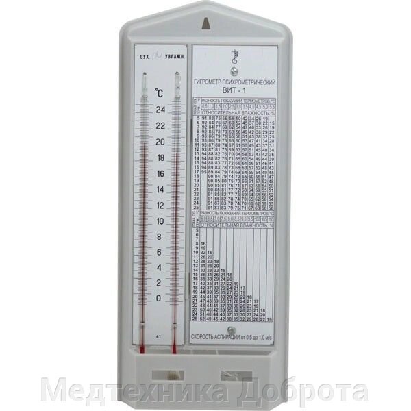 Гигрометр  психрометрический ВИТ-1 (влагомер) от компании Медтехника Доброта - фото 1