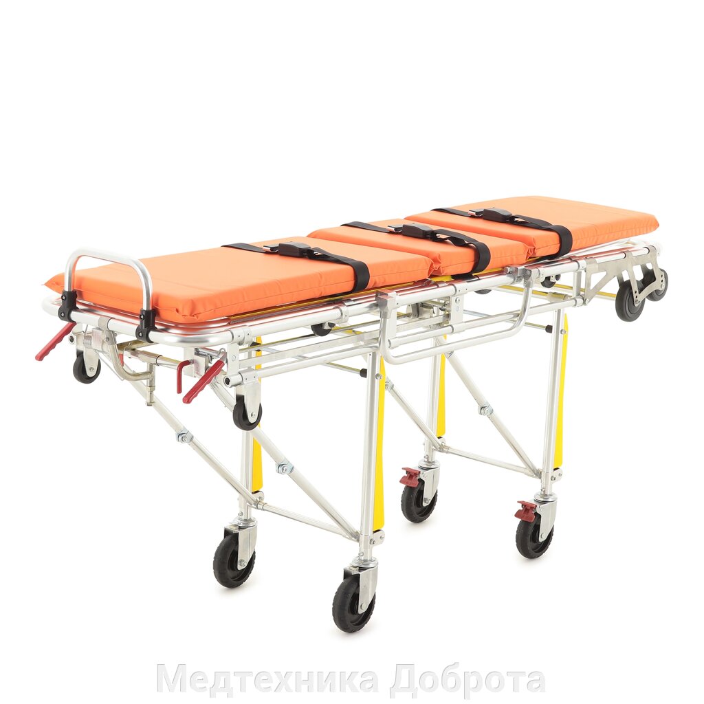 Каталка для автомобилей скорой медицинской помощи Med-Mos ММ-А3 СП-1НФ со съемными носилками от компании Медтехника Доброта - фото 1