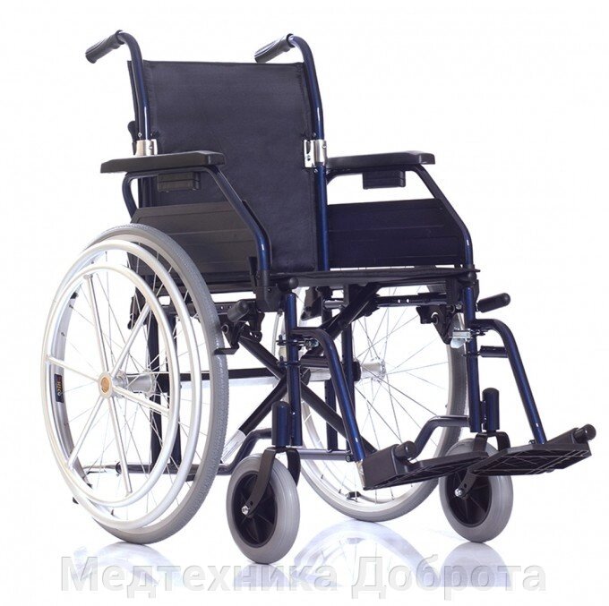 Кресло-коляска Ortonica Base 180 Н с управлением под одну руку, задние колеса регулируются по вертикали и горизонтали от компании Медтехника Доброта - фото 1