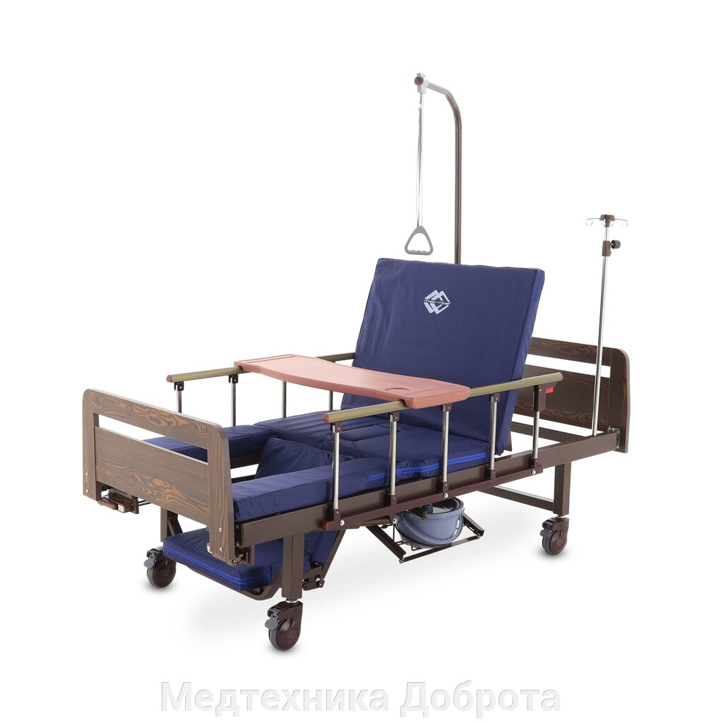 Кровать медицинская YG-6 с туалетным устройством и функцией "Кардиокресло" от компании Медтехника Доброта - фото 1