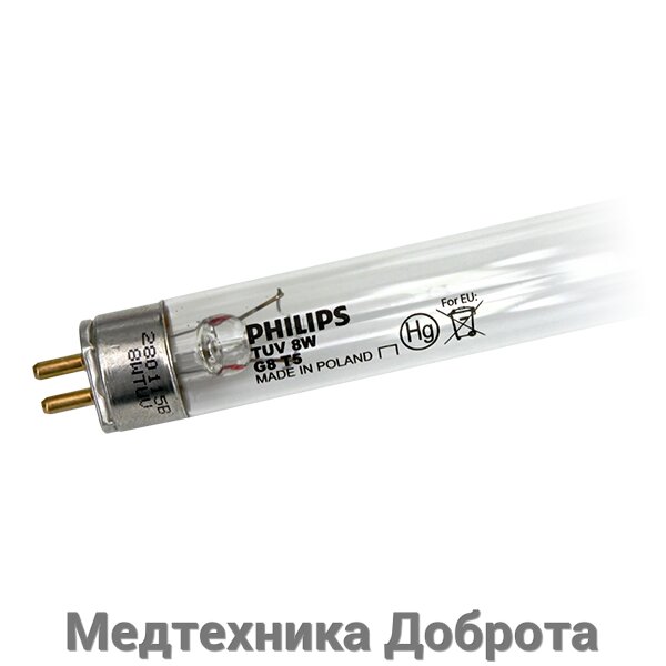 Лампа бактерицидная УФ Philips TUV 8W T5 G5 от компании Медтехника Доброта - фото 1