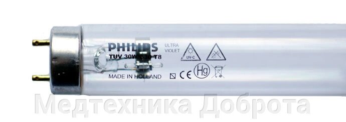Лампа Philips TUV 30W G13 бактерицидная от компании Медтехника Доброта - фото 1