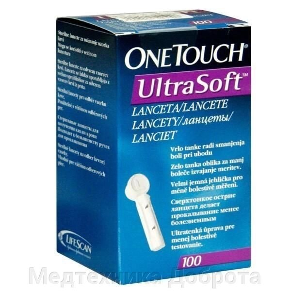 Ланцеты OneTouch Ultra Soft 100шт от компании Медтехника Доброта - фото 1