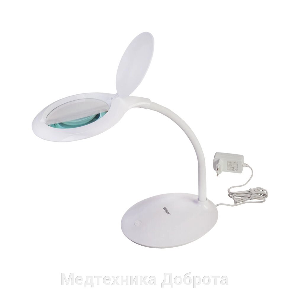 Лупа 8611 3D (3 дптр, 127мм) настольная с подсветкой LED от компании Медтехника Доброта - фото 1