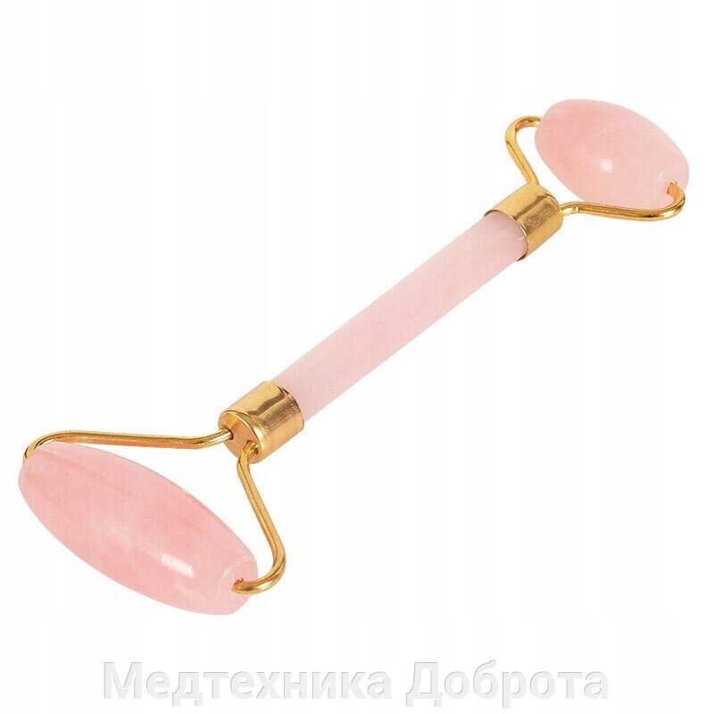 Нефритовый массажер-валик розовый от компании Медтехника Доброта - фото 1