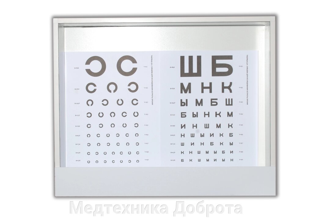 Осветитель таблиц для проверки зрения (аппарат Ротта) от компании Медтехника Доброта - фото 1