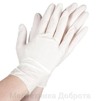 Перчатки медицинские латексные размер XL, 50пар от компании Медтехника Доброта - фото 1