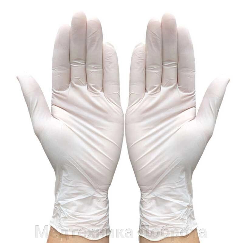 Перчатки медицинские нитриловые размер XS, белые, 100пар от компании Медтехника Доброта - фото 1