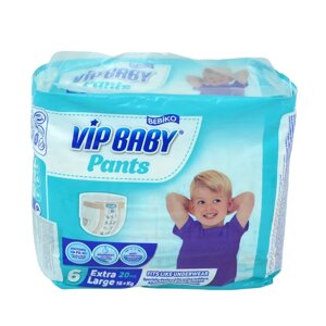 Трусики подгузники детские Vip Baby PANTS, размер Extra Large, для малышей весом 16+ кг, 20 шт. в упаковке