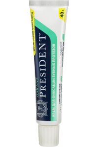 Крем для фиксации зубных протезов с мятным вкусом PRESIDENT Garant
