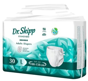 Подгузники для взрослых Dr. Skipp Standard L3 (100-150см, 30шт)