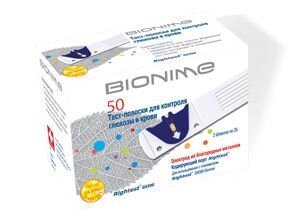 Тест-полоски для глюкометра 50 шт. Bionime Rightest GS300