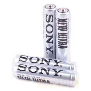 Солевая батарейка Sony New Ultra, ААА, R03