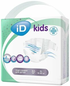 Подгузники детские iD Kids размер "XL" (вес 15-30 кг) 30 шт/упак.
