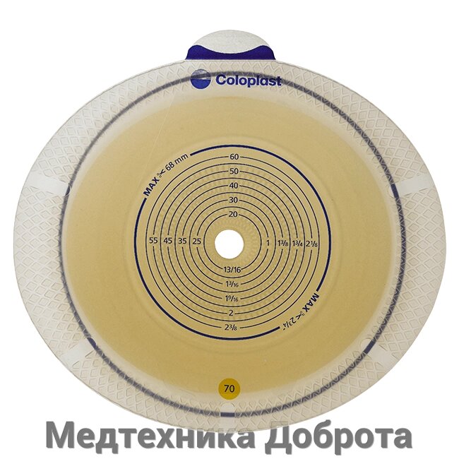 Пластина адгезивная Coloplast SenSura Flex, в. о. 10-88 мм, Ф. 90 мм от компании Медтехника Доброта - фото 1