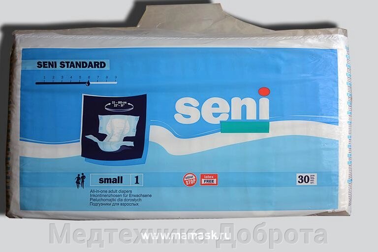Подгузник для взрослых Seni S (1) (50-90 см) 30шт от компании Медтехника Доброта - фото 1