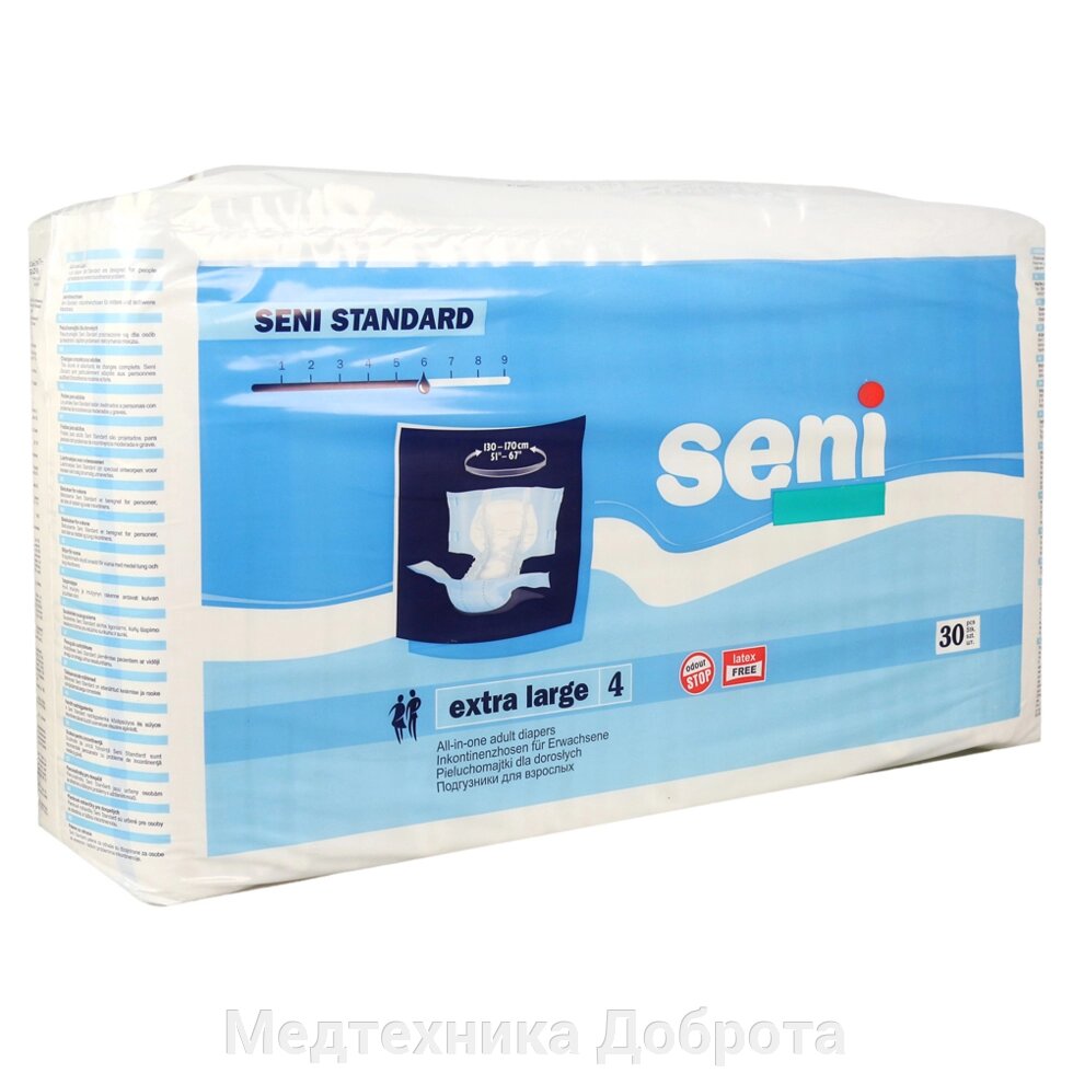 Подгузник для взрослых Seni XL (4) (130-170см) 30шт от компании Медтехника Доброта - фото 1