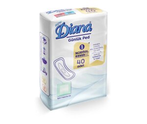 Прокладки женские гигиенические ежедневные Diana Daily Pad Normal 5 капель, 40 шт. в упаковке
