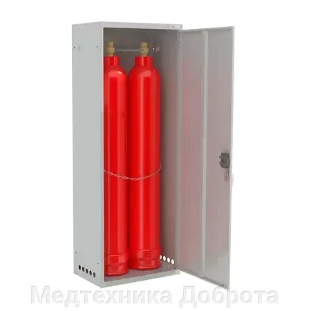 Шкаф для кислородного баллона ШГР 40-2-4(2х40л) от компании Медтехника Доброта - фото 1