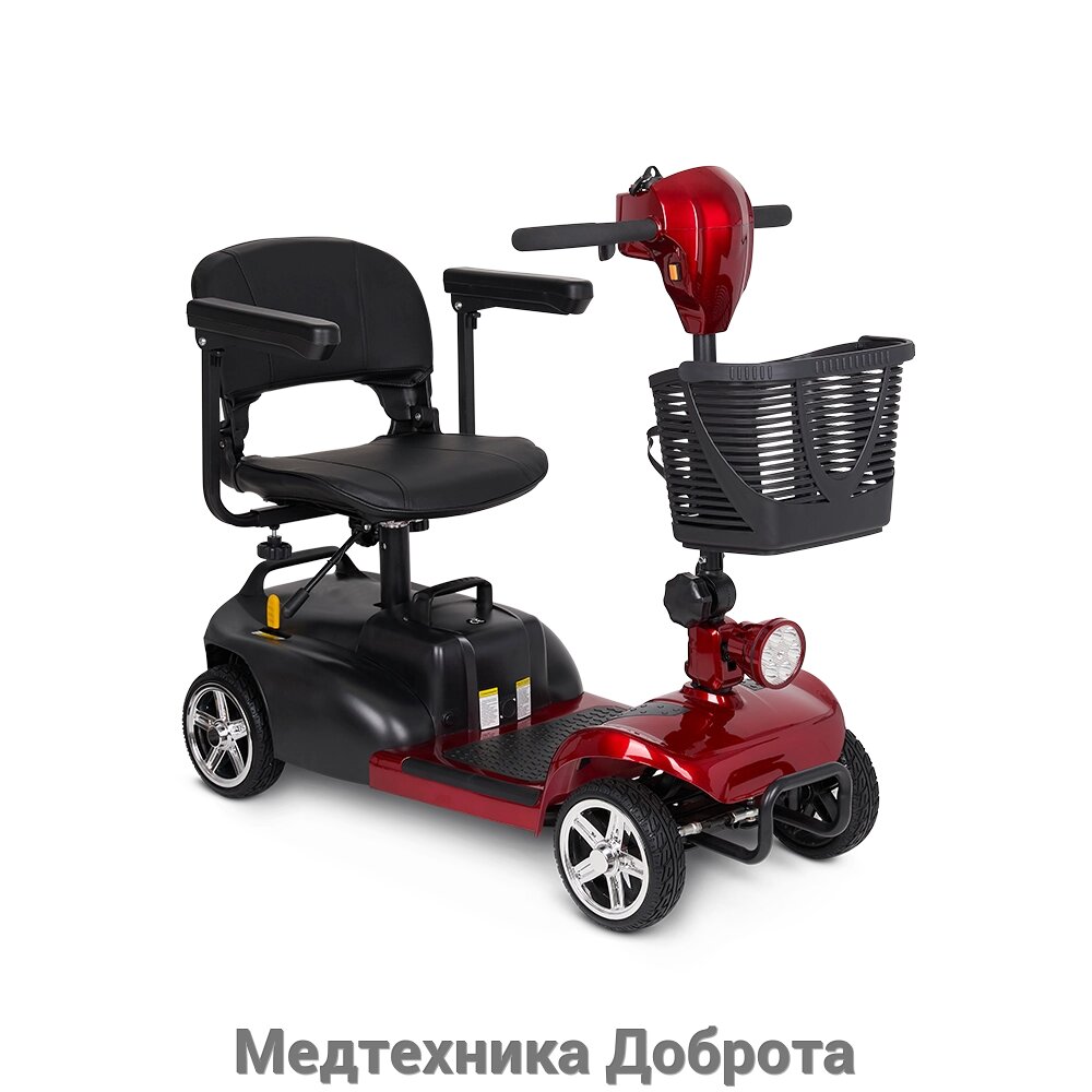 Скутер для инвалидов и пожилых людей Доброта Х-02 (Красный) от компании Медтехника Доброта - фото 1