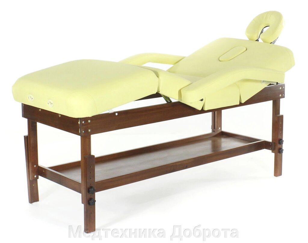Стационарный массажный стол деревянный FIX-0A от компании Медтехника Доброта - фото 1