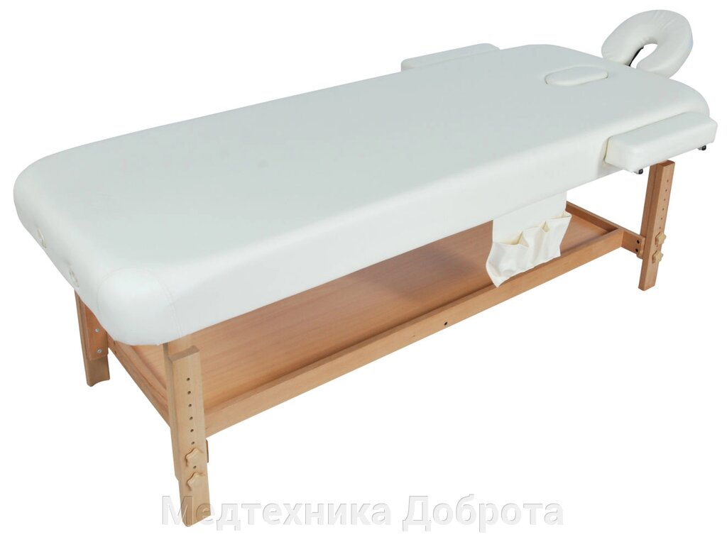Стационарный массажный стол деревянный FIX-MT2 от компании Медтехника Доброта - фото 1