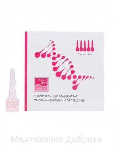 Сыворотка для мезороллера омолаживающая "SuperLift Peptide" с пептидами Beauty Style, 3 мл*5 шт от компании Медтехника Доброта - фото 1