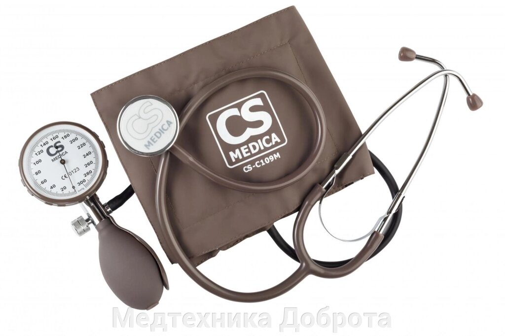 Тонометр механический CS Medica CS-109 Pro (манометр совмещен с грушей) от компании Медтехника Доброта - фото 1