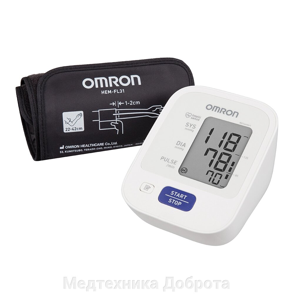 Тонометр OMRON М2 Comfort с адаптером от компании Медтехника Доброта - фото 1
