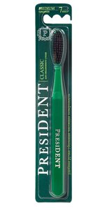 Зубная щетка President Classic, средняя жесткость, 7 мил