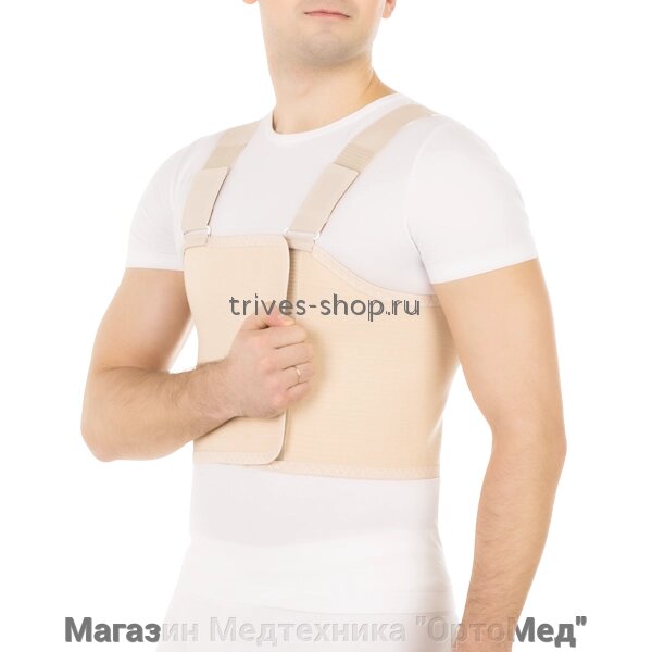 Бандаж послеоперационный на грудную клетку (мужской) Т-1339 (Т.23.09) Тривес от компании Магазин Медтехника "ОртоМед" - фото 1