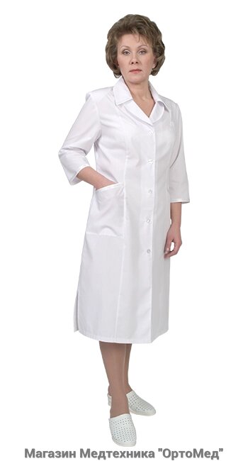 Халат медицинский женский Х-44 «Лидия» (50-56 размер) от компании Магазин Медтехника "ОртоМед" - фото 1