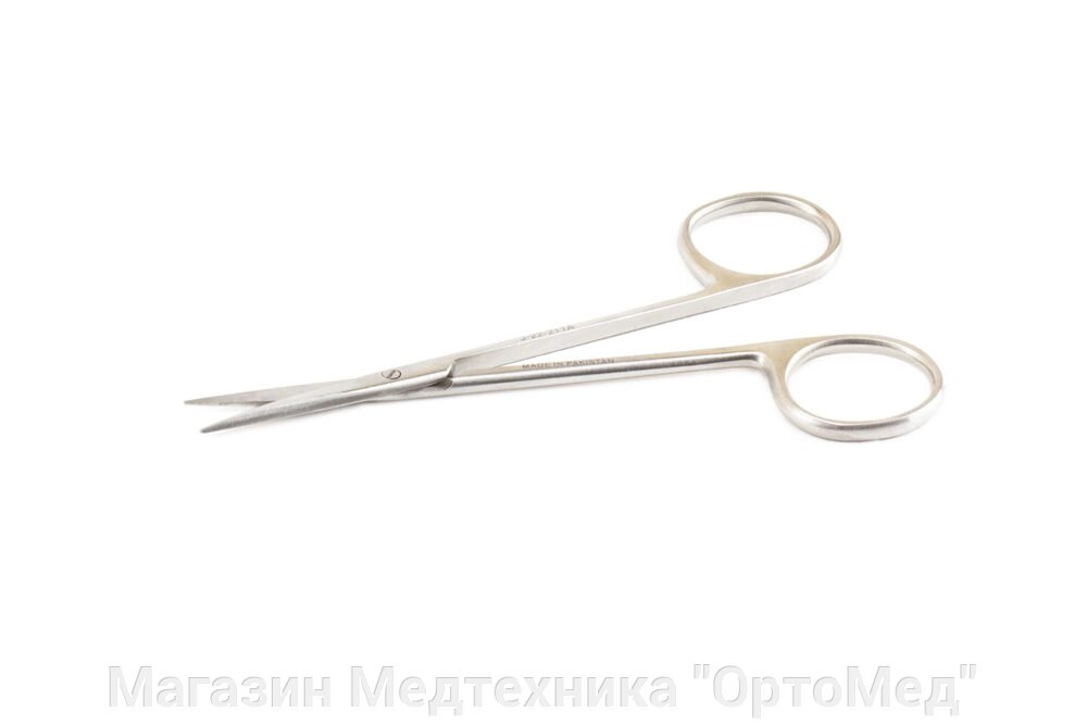 Ножницы хирургические глазные прямые остроконечные 115 мм "SURGICON" J-22-211А от компании Магазин Медтехника "ОртоМед" - фото 1