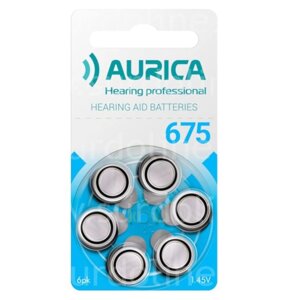 Батарейки для слуховых аппаратов Aurica №13, №675, №312