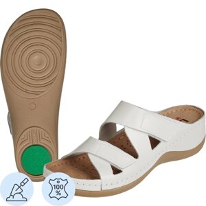 Сандалии ортопедические женские MED906W белые LEON Medical
