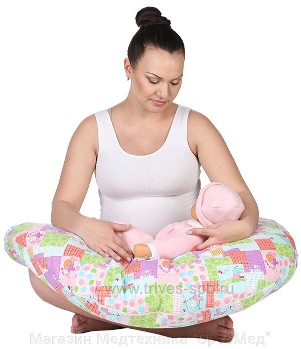 Подушка ортопедическая для беременных и для кормления ребенка ТОП-113 S, L (Т. 313) Тривес от компании Магазин Медтехника "ОртоМед" - фото 1