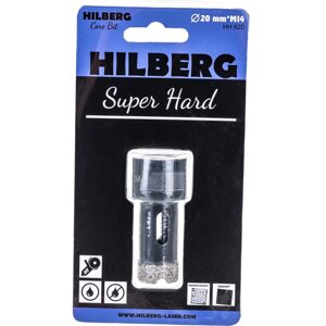 Алмазная коронка по керамике и керамограниту Hilberg Super Hard
