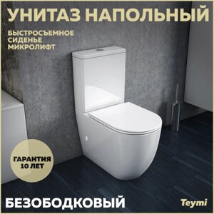 Безободковый напольный унитаз Teymi Lina T40103