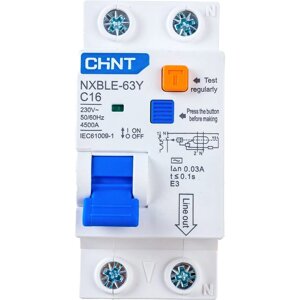 Дифференциальный автоматический выключатель CHINT NXBLE-63Y