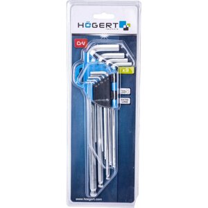 Г-образных удлиненных набор шестигранных ключей HOEGERT TECHNIK HT1W808