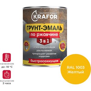 Грунт эмаль по ржавчине KRAFOR 250204