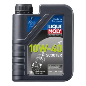 Минеральное моторное масло 4T для скутеров LIQUI MOLY Motorbike 4T Scooter 10W-40