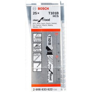 Пилки для лобзика по дереву Bosch T101B 2608633622