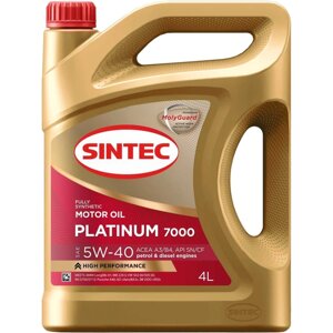 Синтетическое масло Sintec Sintec Platinum 5W-40; SN/CF