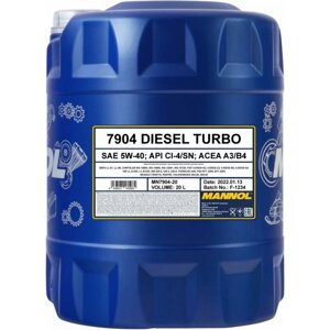 Синтетическое моторное масло mannol diesel TURBO 5W-40
